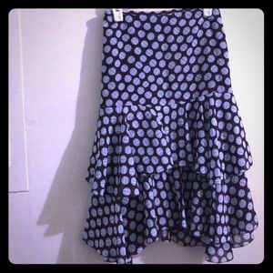 🎈Ann Taylor LOFT brown midi length skirt with blue